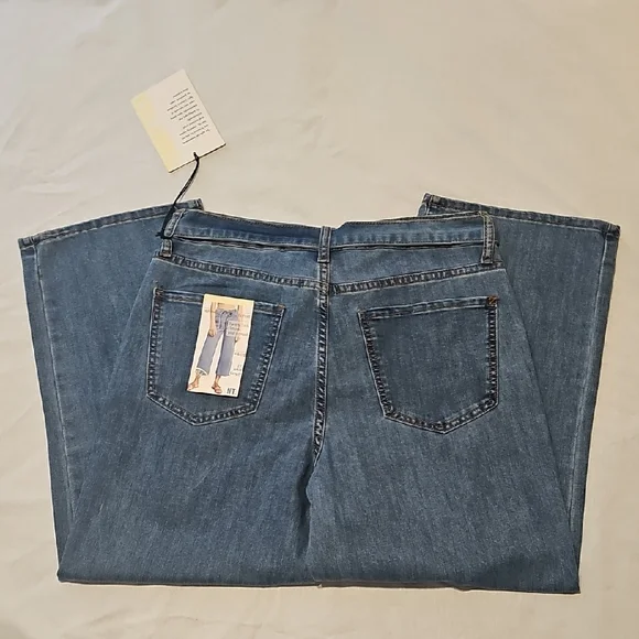 !it jeans Kelly Wide-Leg Jeans with Waist Tie - Denim Blue - Picture 4 of 10